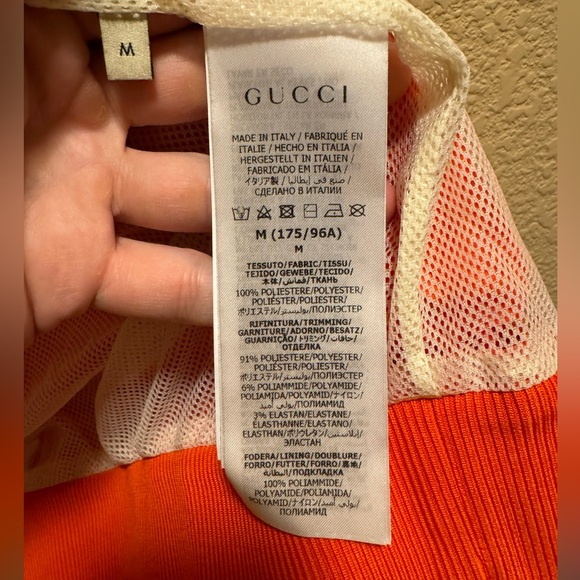 New Gucci GG Logo Zipper Windbreaker Jacket Size M - Picture 12 of 13